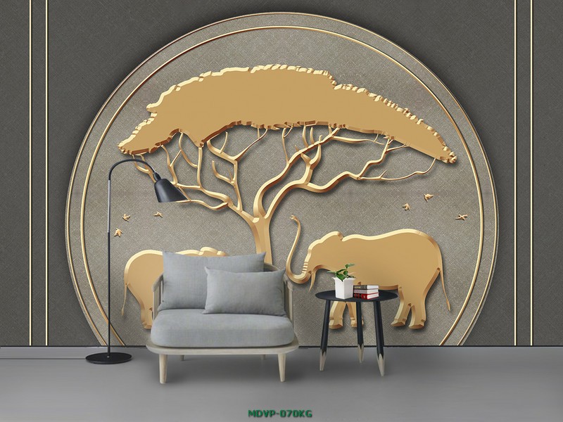 Tranh voi dươi gốc cây MDVP-070KG